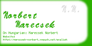 norbert marecsek business card